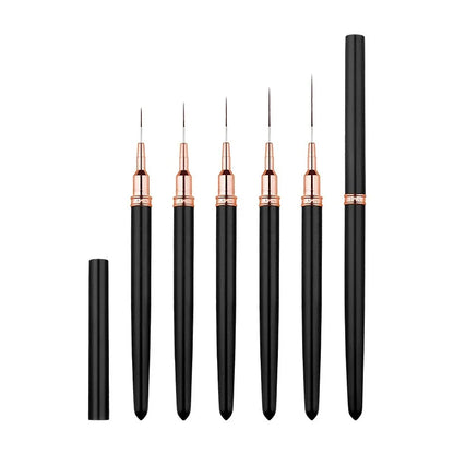 5 Pieces Set Liner Brush for Nail Art Painting,Fine Liner Brushes for Nails,Liner Nail Brush Set for Acrylic