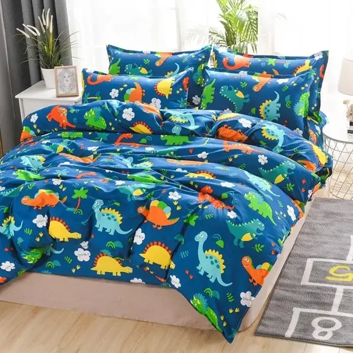 New Comfortable Soft Skin-friendly Cotton Aloe Vera Cotton Four-piece Set Active Cotton Bedding Sheet Quilt Cover