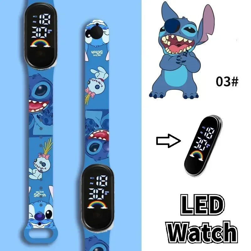 Stitch Children Watches Girls Waterproof Sport Touch Screen Watch for Women Waterproof Digital Clock Bracelet Gifts