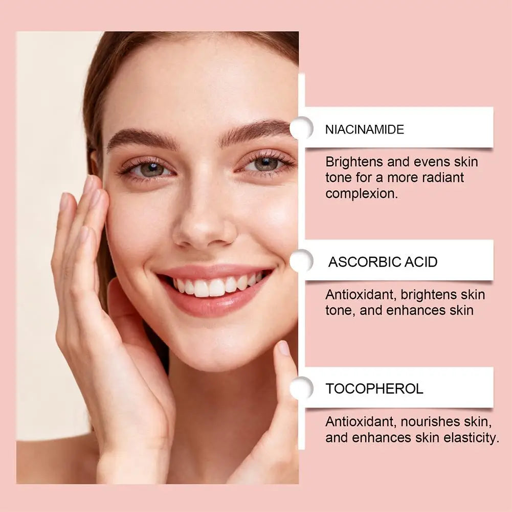 30ML 5 In 1 Hyaluronic Acid Face Serum Moisturizing Vitamin C Collagen Nourishing Facial Serum Shrink Pores Skin Care