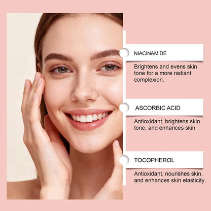 30ML 5 In 1 Hyaluronic Acid Face Serum Moisturizing Vitamin C Collagen Nourishing Facial Serum Shrink Pores Skin Care