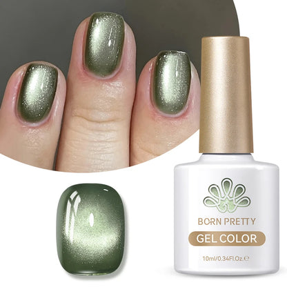 BORN PRETTY 10ml HEMA TPO FREE Mint Chocolate Cat Magnetic Gel Nail Polish Sumer Colored Ultra Shine Soak Off UV Gel Nail Art
