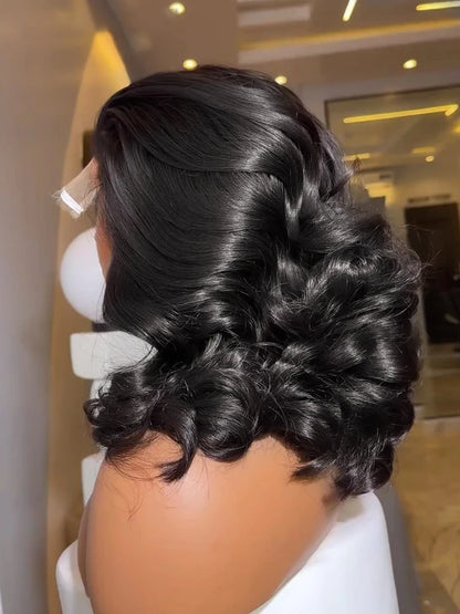Brazilian Short Bob 13x4 HD Transparent Lace Front Wigs Body Wave Lace Frontal Human Hair 4x4 Lace Closure Wig 250% For Women