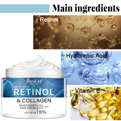 Retinol Collagen Face Cream For Men Anti Wrinkle Remove Firming Moisturizing Hydrating Facial Cream Skin Care