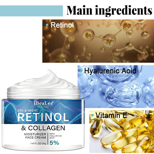 Retinol Collagen Face Cream For Men Anti Wrinkle Remove Firming Moisturizing Hydrating Facial Cream Skin Care