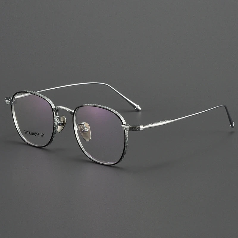 FIRADA Fashion Luxury Glasses Retro Comfortable Pure Titanium Eyewear Business Prescription Eyeglasses Frame Men Women M3090-C