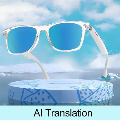 Smart Glasses 144 AI Languages Translator Chat Intelligent Bluetooth Call Glass Touch Headset Real-time Sunglasses for Women Man