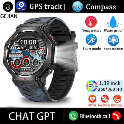 New GPS Smartwatch 1.39'' AMOLED Display 100 Sports Modes Voice Calling Smart Watch Men Women Military Grade Toughness Watches