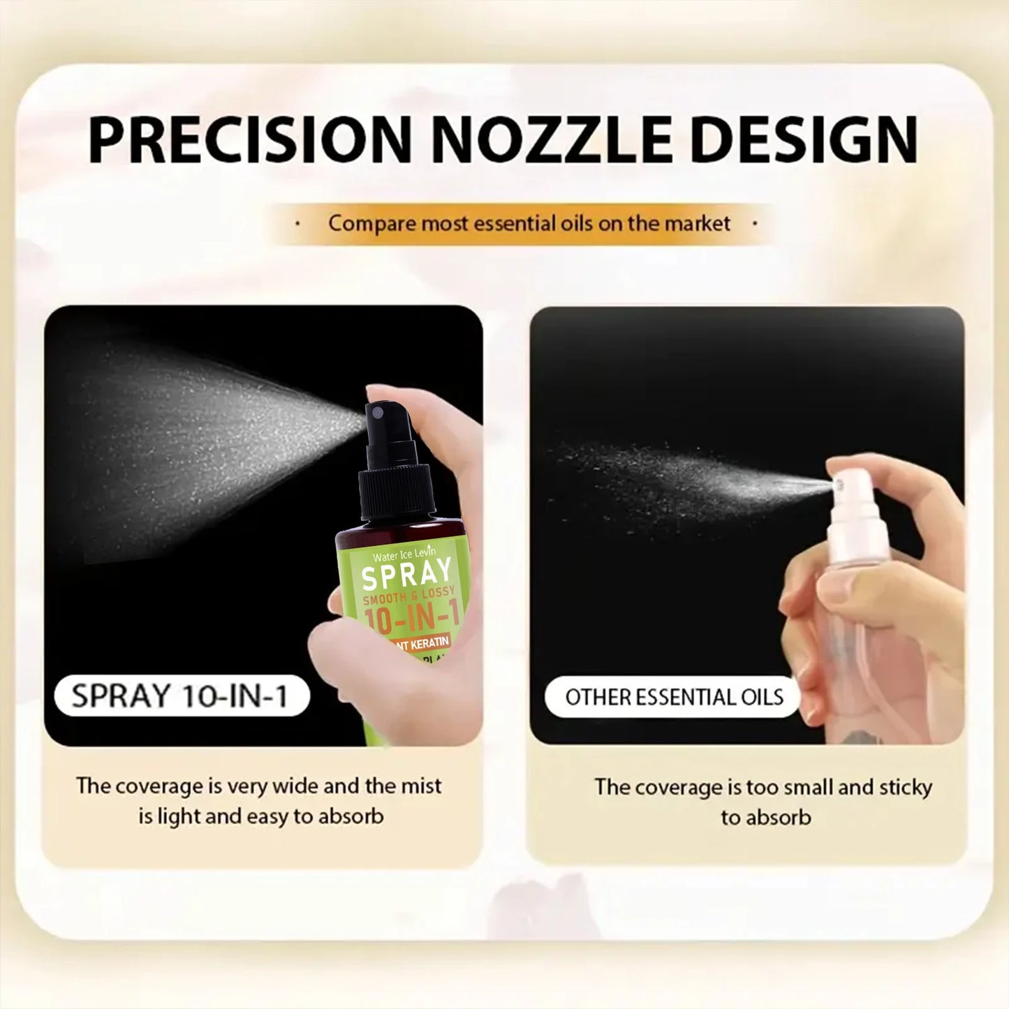 10-in-1 Hair Essence Spray with Plant Keratin & Biotin - Hydrating + Smoothing + Shine Control - Jojoba Oil Formula