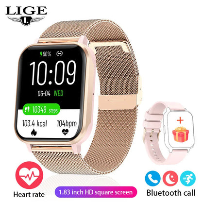 LIGE Smart Watch Men  Monitoring Sports Fitness Waterproof  Watch Man Woman Body Temperature Monitor SmartWatch 2024 New+Box