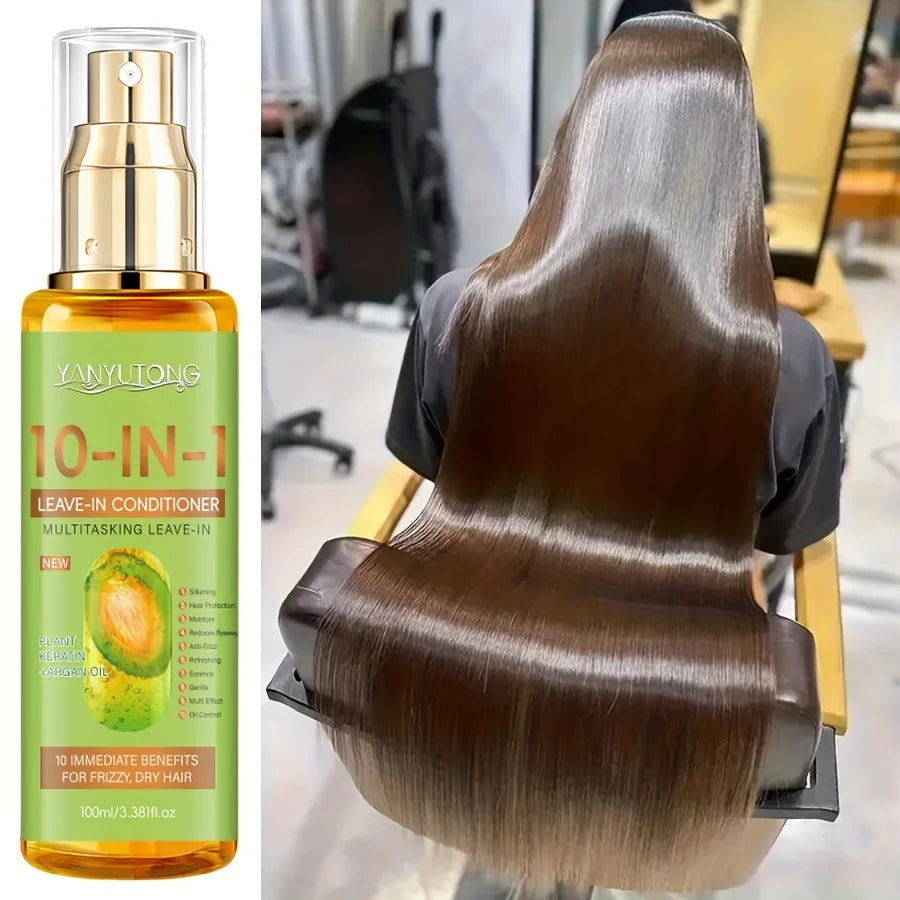 10-in-1 Leave-In Hair Spray - Instantly Smooths Frizz, Adds Shine & Heat Shield - Lightweight for Dry/All Hair