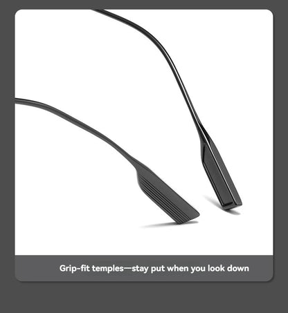 New ultra-light pure titanium thickened wide-edged large-frame glasses for men's fashionable and versatile big face design