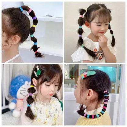 20/50/100Pc Elastic Hair Bands Girls Hair Accessories Mini Colorful Nylon Headband Kids Ponytail Holder Scrunchie Ornaments Gift