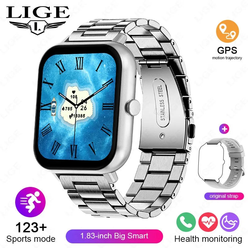 LIGE Smart Watch Women Smartwatch 2024  Bluetooth Answer Call Voice Assistant Whatsapp Reminder IP67 waterproof Men Smart Watch