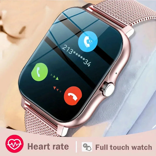 Fashion Bluetooth Calls Smartwatch 1.83 Inch Touch Screen Heart Rate Blood Oxygen Sleep Monitor Waterproof Smart Watch Women Men