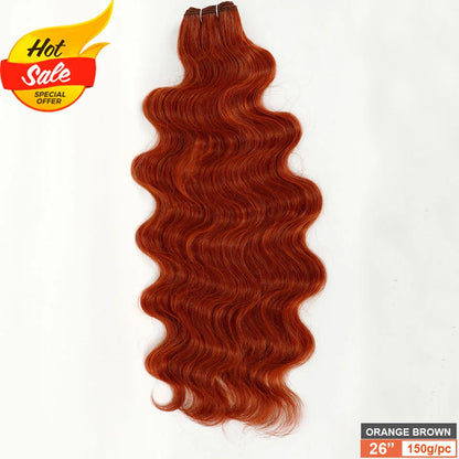 Magicae Blond 27/613 White60# 30Inches 200g High Temperature Synthetic Hair Extension Long Body Wave Hair Weave Bundle Highlight