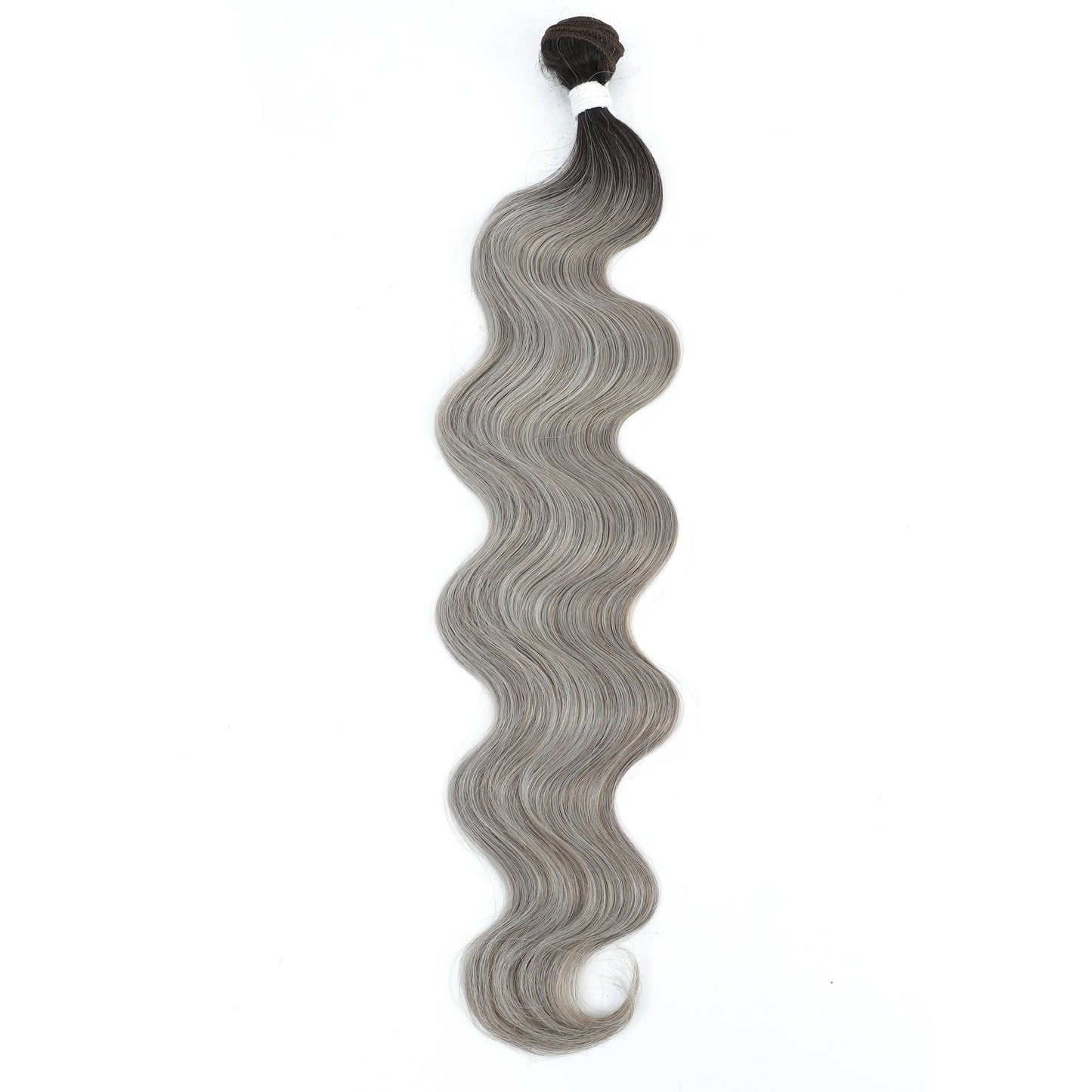 Blond 613 Sliver Gray Body Wave Hair Bundles 26 Inches Highlight Piano 27/613 Natural Synthetic Hair Weave Ombre Brown Ponytail