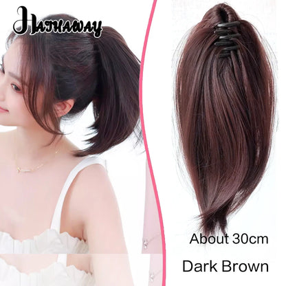 14 Inch Wavy Long Curly Hair Strap-type Pear Flower Curly Wig Ponytail Female Synthetic Fluffy Natural Shopping Commuting Wear