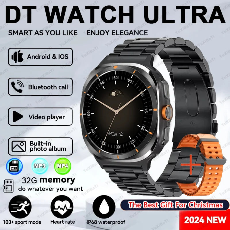 2025 New Watch 7 Ultra Smart Watch Men 32GB Memory 3D Video Display Sports SmartWatch GPS NFC Compass Blood oxygen Smartwatch