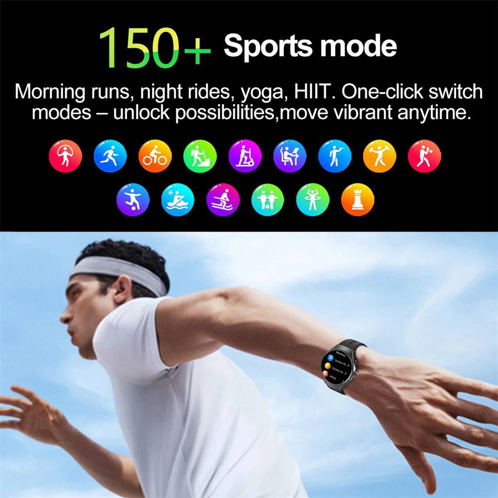 2025 New Outdoor Smartwatch Smart Watch Men Sports Fitness Model 1.53 HD AMOLED Screen LED Flashlight IP67 Waterproof Smartwatch