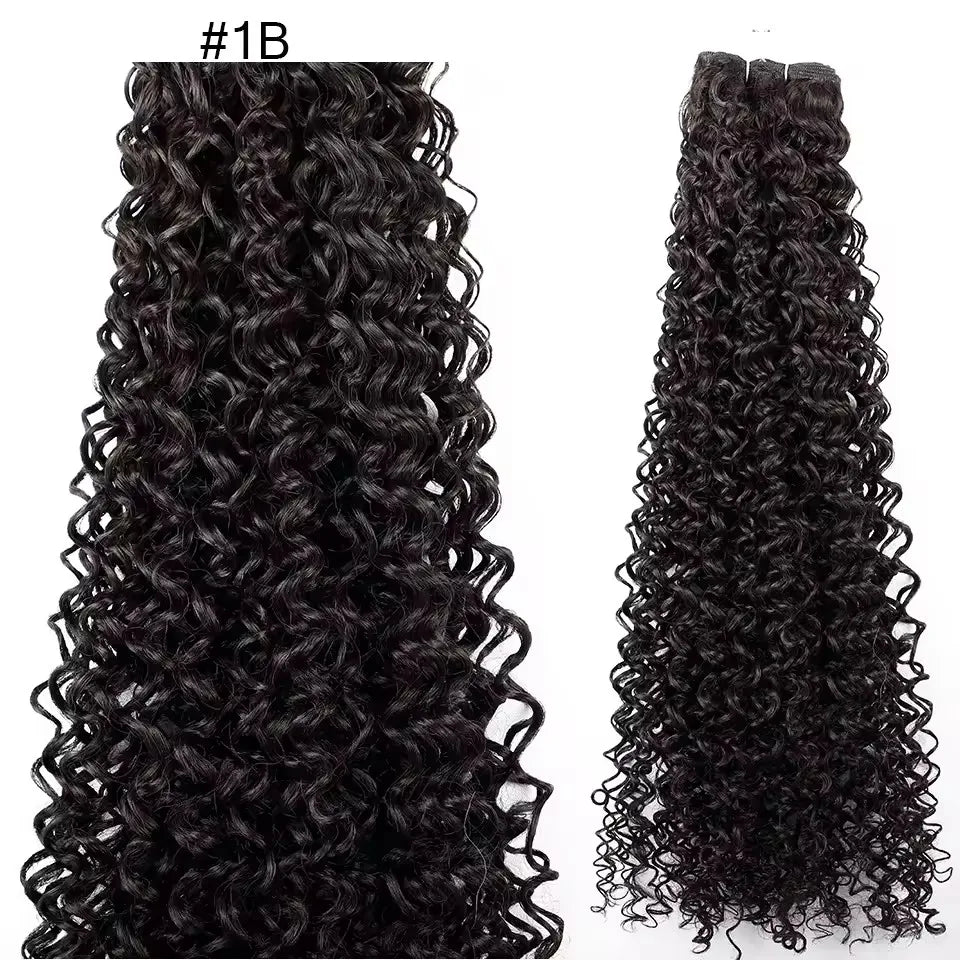 Magicae 30Inches Colored Ombre 30# Kinky Curly Bundles Bio Water Synthetic Blond 27/613 Hair Extensions Heat Resistant Fiber