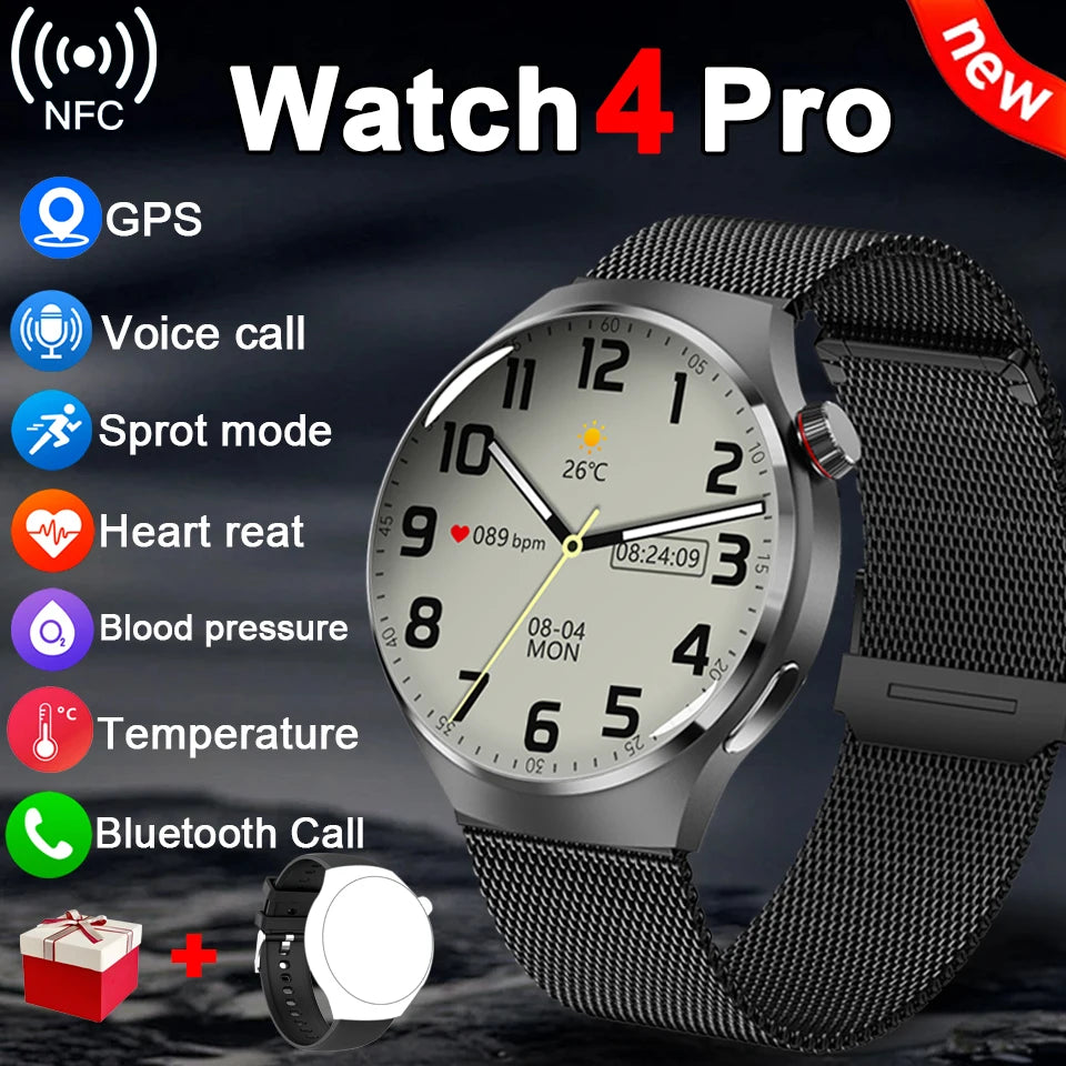 2025New For Huawei Watch4 PRO Smart Watch Men Ms.Watch 4 Pro HD Screen Bluetooth Call NFC GPS Heart rate waterproof SmartWatch