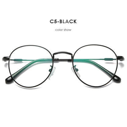 Full Rim Optical Eyeglasses Frame with Magnetic Clip-on Alloy Glasses Optical Prescription Spectacles Eyewear 2062