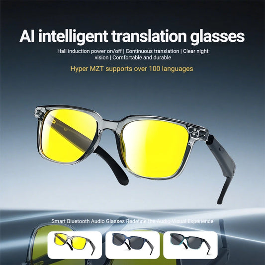 GT-51 HD AI Smart Glasses Chat 50mA*2 battery Battery Voice Assistant Control Camera Bluetooth Call Smart Glasses