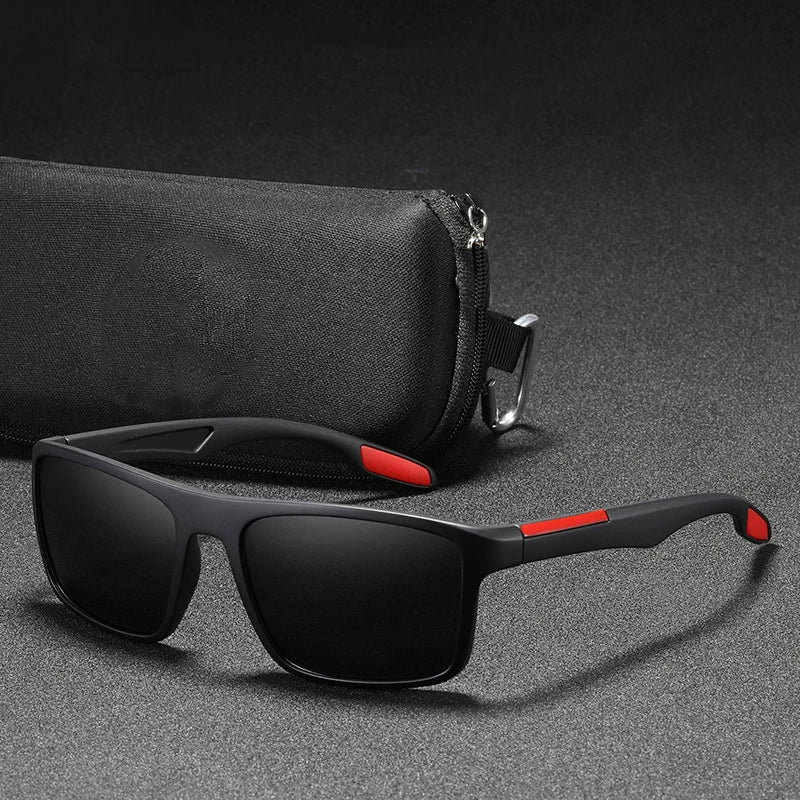 Outdoor Polarized Sunglasses Unisex Black Frame Men Women UV400 Driving Travel Sun Glasses Male Ultralight Anti-glare Goggles