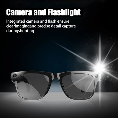 AI Smart Glasses with 100W HD Camera Anti Blue Sunglasses Voice Assistant Photo Video Music Calling Smart Glasses For Men Women