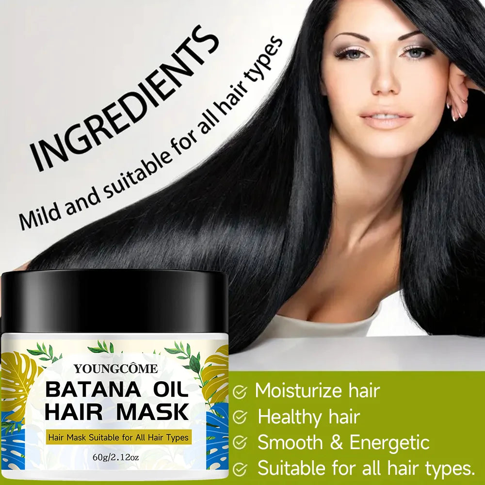 Batana Hair Mask, Moisturizing Hair Mask Ginger and Rosemary Repairs Damaged Hair Moisturizes HairCare oil adiant shine