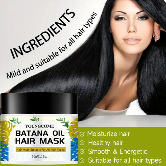 Batana Hair Mask, Moisturizing Hair Mask Ginger and Rosemary Repairs Damaged Hair Moisturizes HairCare oil adiant shine