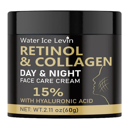 60g Retinol Collagen Day and Night Cream - Moisturizing Cream with Hyaluronic Acid and Vitamin E, Suitable for All Skin Types, Firming, Nourishing, and Giving a Youthful Glow