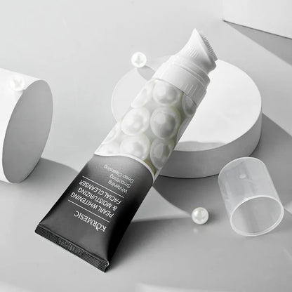 120ml KORMESIC Pearl Whitening Facial Cleanser Anti Wrinkle Exfoliating Moisturizing Cleansing Face Wash Cream Foam Skin Care