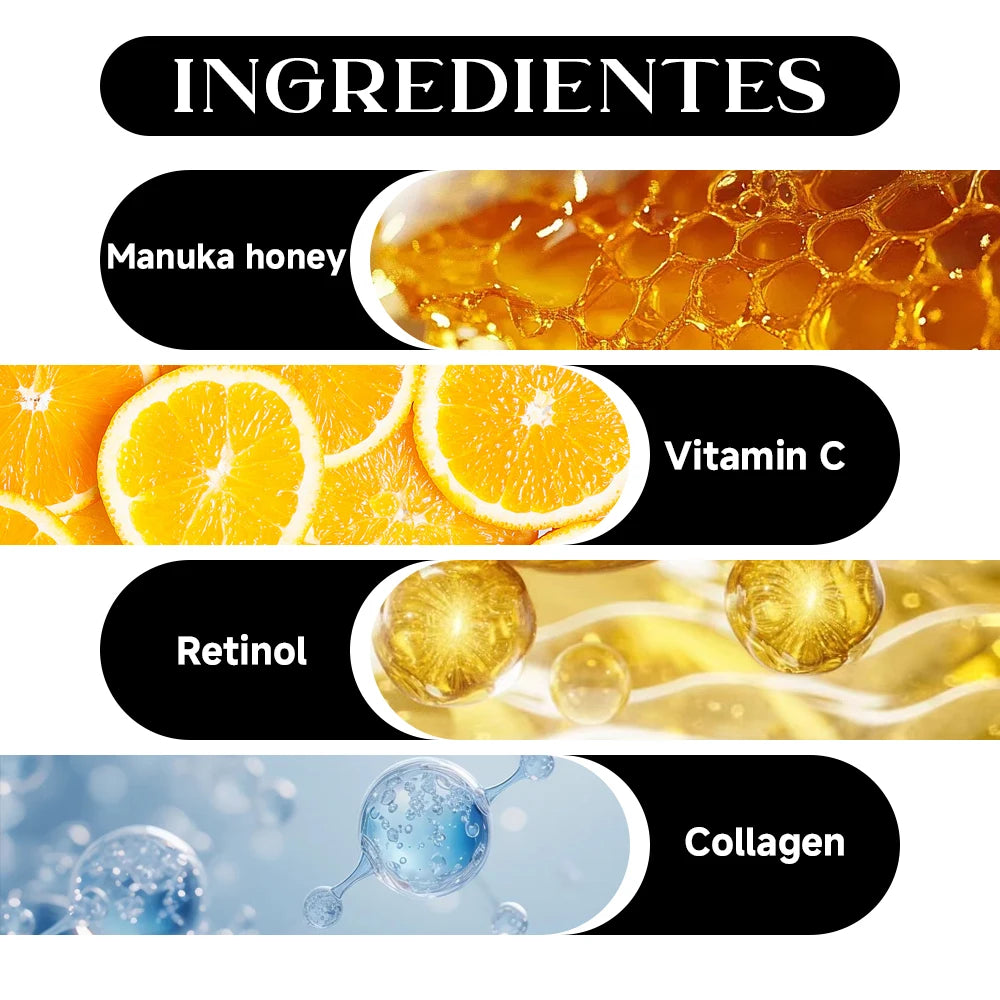 SUYARUN Manuka Honey Collagen & Retinol Moisturizer - Deep Hydration, Skin Repair, Brightening - For All Skin Types.