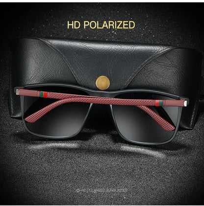 Sports Sunglasses for Men Polarized Comfortable Wear Square Sun Glasses Male Light Weight Eyewear Accessory with Origina UV400