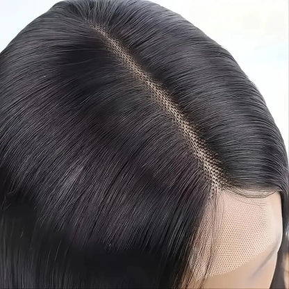2×6 Lace Closure Wigs Human Hair Pre Plucked Brazilian Straight Human Hair Wig Middle Part Lace Front Bob Wigs For Women