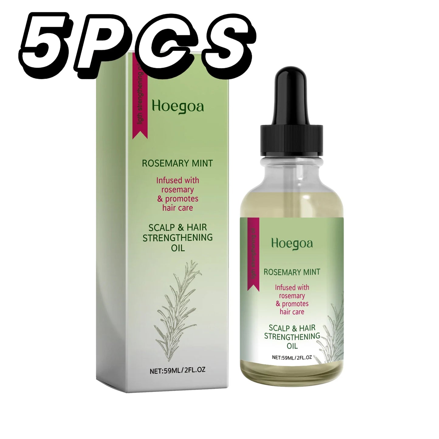 Rosemary Mint Hair Growth Oil Hair Roots Scalp Treatment Improve Androgenetic Alopecia Scalp Care Serum Strengthen Hair Roots