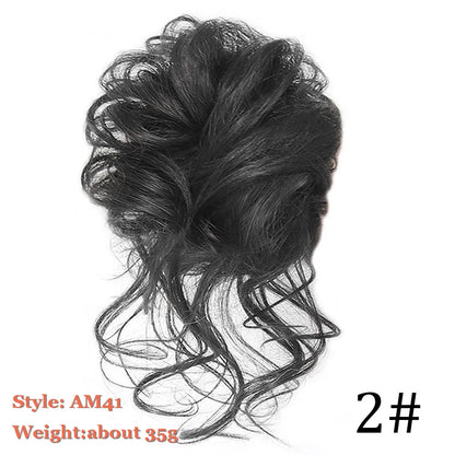 Synthetic Hair Bun Messy Scrunchies Hairpiece Elastic Chignon With Elastic For Women Donut Bun Ponytails Blonde Black Brown