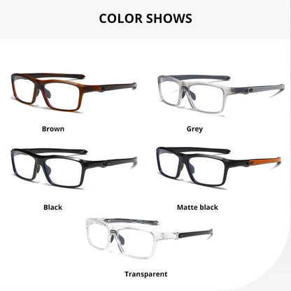Ultralight TR90 Sports Glasses Frame Men 0 Diopters Blue Light Blocking Radiation Protection Spectacles Women Anti-slip Eyewear