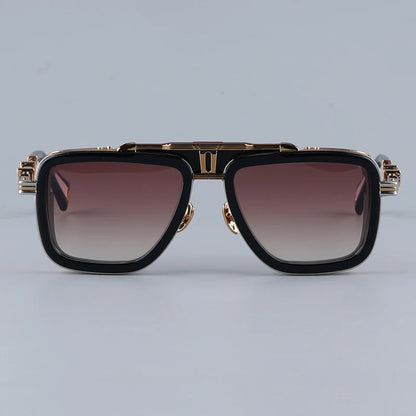 GTO High Street Punk Style Sunglasses Designer Brand High Quality Men and Women Uv400 Gradient Square Alloy Acetate Eyeglasses