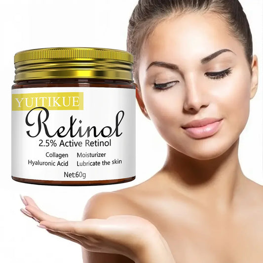 YUITIYUE 2.5% Retinol Cream with Collagen & Hyaluronic Acid - Anti-Aging Face Moisturizer for Men & Women