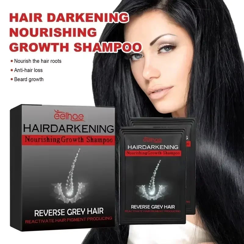 Instant Coloring Hair Dye Shampoo Natural Black Herbal Moisturizing And Lasting Oil Control Convenience Men Women Hair Care