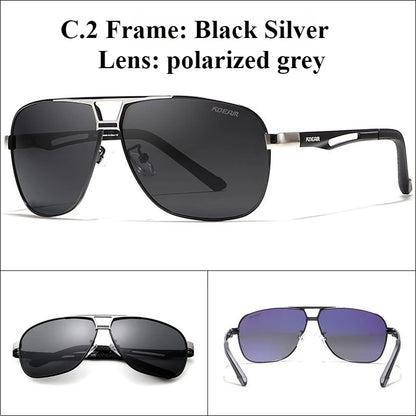 63-16 Metal Double Bridge Large Frame Polarized Sunglasses for Men Driving Reading Custom Prescription Glasses