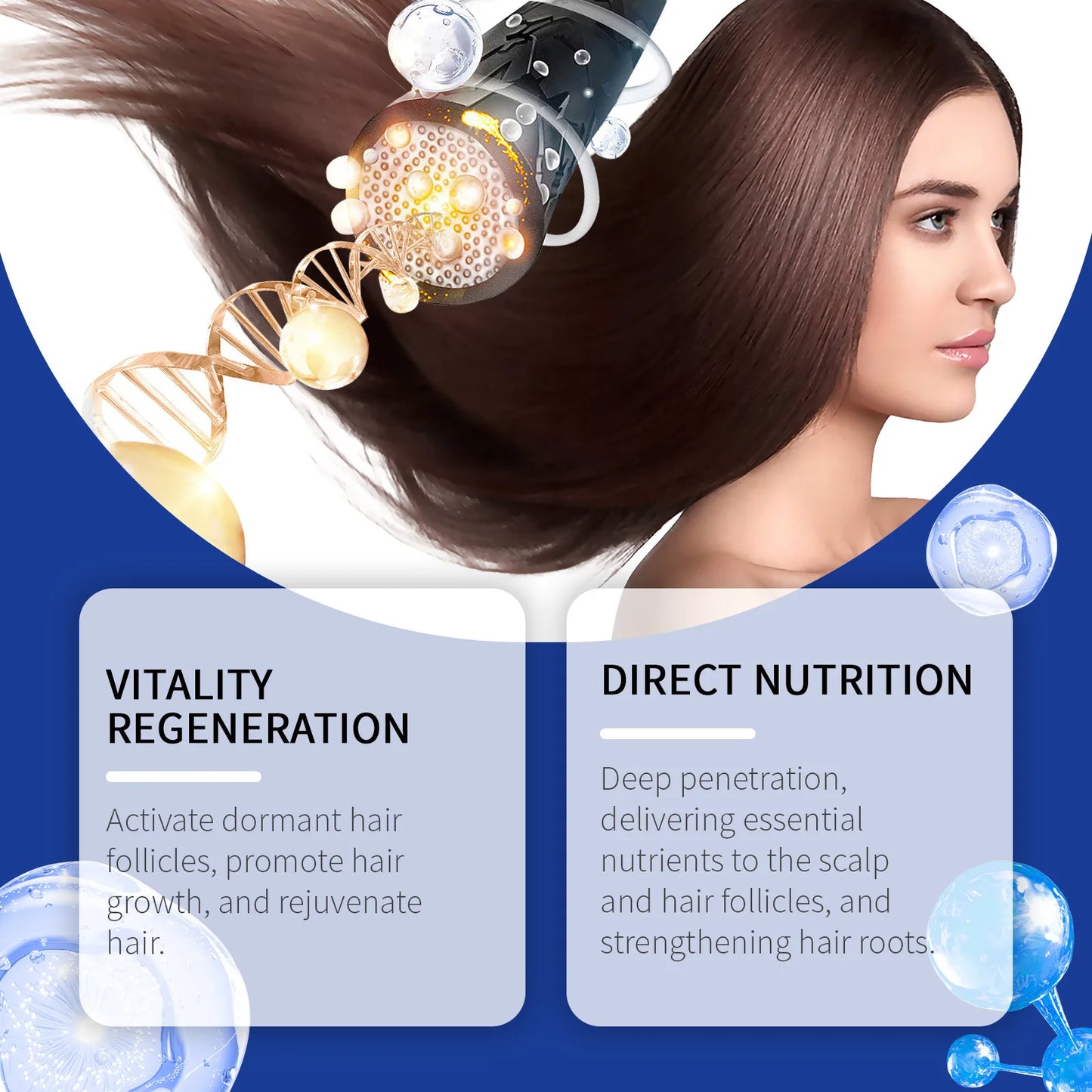 Hair Growth Products Copper Peptide Fast Growing Hair Oil Repair Damaged Nourish Scalp Shiny Thickening Strengthening Shampoo