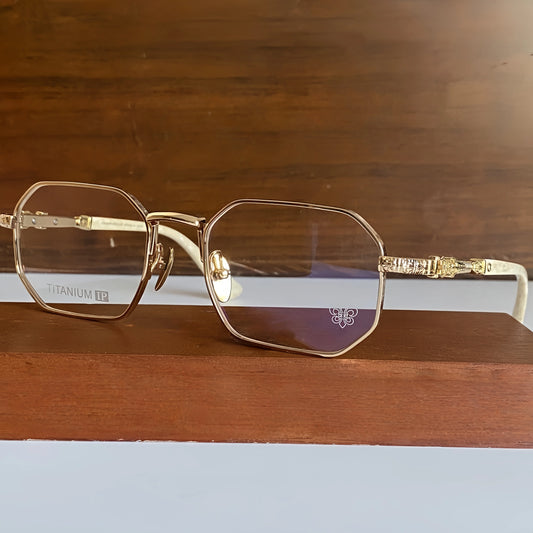 2025 New Fashionable Pure Titanium Women's Glasses Frame Men's Retro Square Myopia Anti Blue Light Optical Prescription Eyeglass