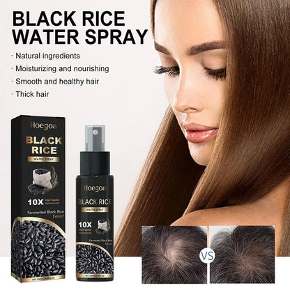 Black Rice Water Hair Growth Spray Deep Nourishing Prevent Loss Strengthen Hair Scalp Care Solution For Dense Hair Serum Product