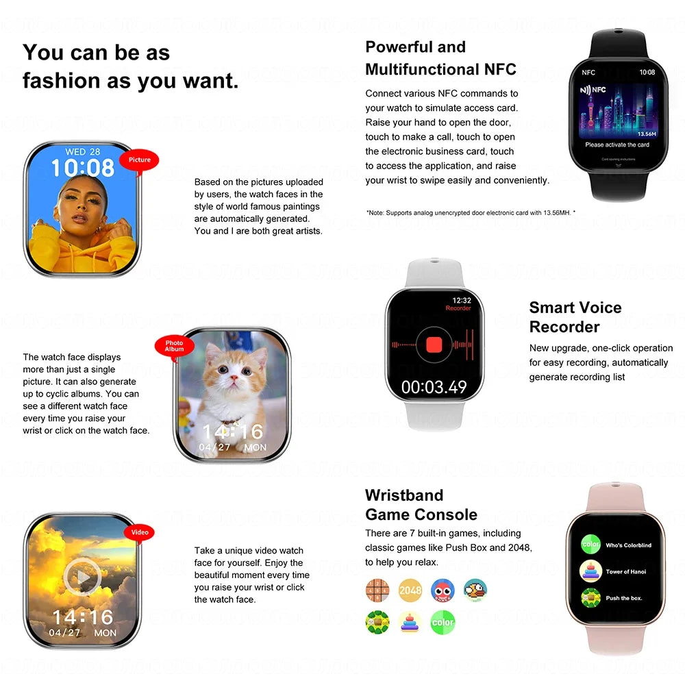 2025 For IOS GPS NFC Watch 10 Smart Watch Men HD AMOLED Memory Music 3D Surround Bluetooth Call Waterproof Smartwatch Woman