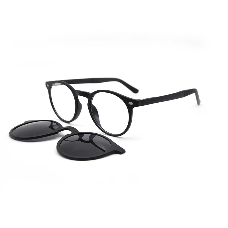 KANDREA Round Vintage Sunglasses Women Man Magnetic Glasses Clip on Brand Designer 2022 Optical Myopia Eyeglasses Frame S2034