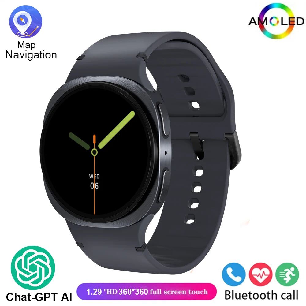 New Watch 8 Mini GPS Track Smart Watch For Men Women Health Sport AMOLED Heart Rate Bluetooth Call Waterproof Smartwatches 2025